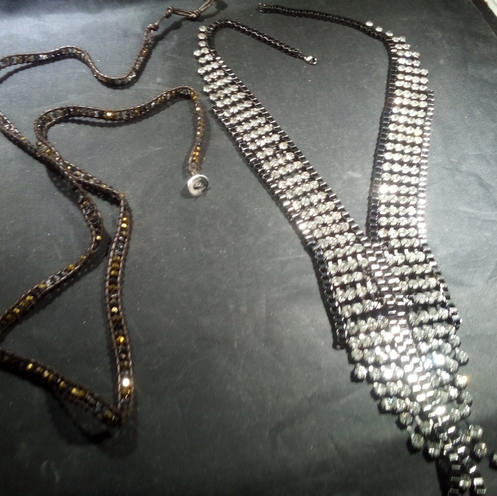 Rhinestone jewelry with wrap jewelry